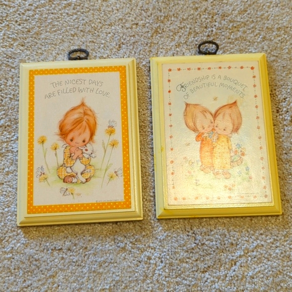 Hallmark Other - 2 vintage Precious Moments wall plaques